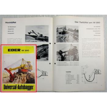 Prospekt Eder W350 Universal-Autobagger mit technischen Daten 1967