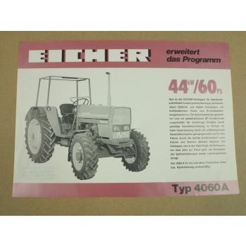 Prospekt Eicher 4060A Schlepper mit 60 PS