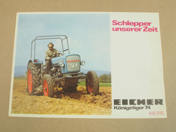 Prospekt Eicher Königtiger 74 mit 45 PS von 1973