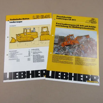 Prospekt Einsatzbericht Liebherr LR 641 Laderaupe Deponie Euskirchen Köln 89/90