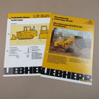 Prospekt Einsatzbericht Liebherr LR 641 Raupe Tonindustrie Schäfer Neunkirchen
