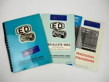 Prospekt Ermeto EO Stahlrohre Verschraubungen Produktprogramm 1967/69 + Preise