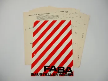 Prospekt Faba Bauwagen Baustellenwagen Melle + Preisliste 1971