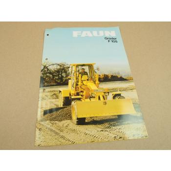 Prospekt FAUN F105 Grader von 1984