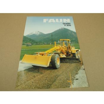 Prospekt FAUN F205 Grader 1984