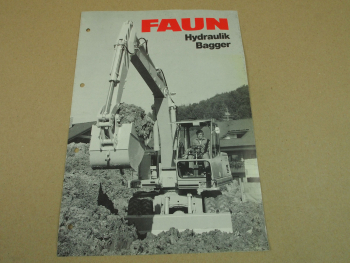 Prospekt FAUN FM1015 FM1025 FM1035 FR1035LC Hydraulikbagger 1986