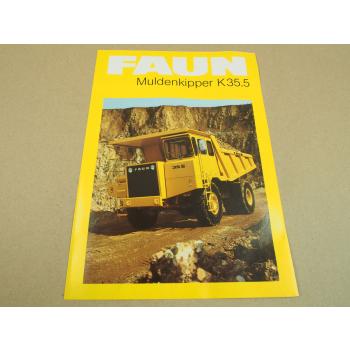 Prospekt FAUN K35.5 Muldenkipper von 1982