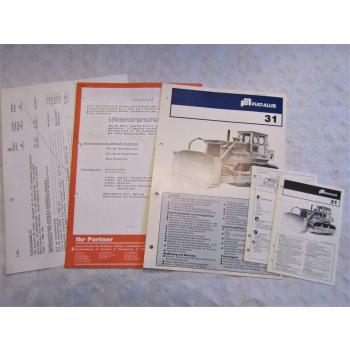 Prospekt Fiat-Allis Fiatallis 31 Raupe Angebot Preisliste Technische Daten 1980