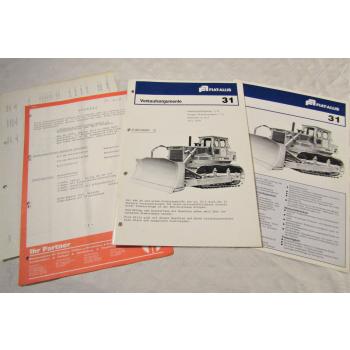 Prospekt Fiat-Allis Fiatallis 31 Raupe Verkaufsargumente Angebot Preisliste 1979