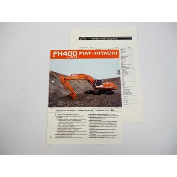 Prospekt Fiat Hitachi FH400 LCH 285 PS Bagger 1990