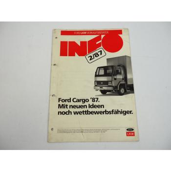 Prospekt Ford Cargo LKW Neuheiten im Überblick 1987