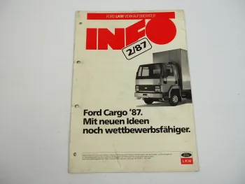 Prospekt Ford Cargo LKW Neuheiten im Überblick 1987