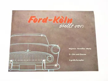 Prospekt Ford Versailles Regence Marly PKW 1956