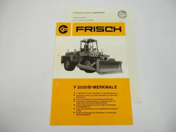 Prospekt Frisch F2020B Radlader 1976 + Angebot