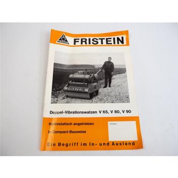 Prospekt FRISTEIN V65 V80 V90 Doppelvibrationswalze wohl 1960er Jahre