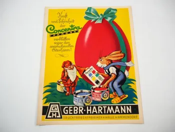 Prospekt Gebr. Hartmann Halle Ammendorf Concentra Druckfarbe Ostern Weihnachten