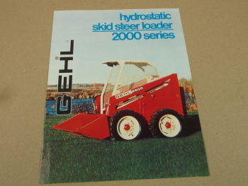 Prospekt Gehl Wisconsin USA 2000 series hydrstatic skid steer loader 70s in engl