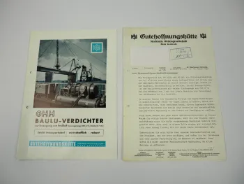 Prospekt Gutehoffnungshütte GHH Baulu Verdichter für Pressluft 1963