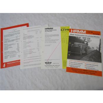 Prospekt Hamm 8,0 TD 8,5 VTD Walzen von 1971 + Preisliste und Angebot