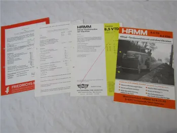 Prospekt Hamm 8,0 TD 8,5 VTD Walzen von 1971 + Preisliste und Angebot