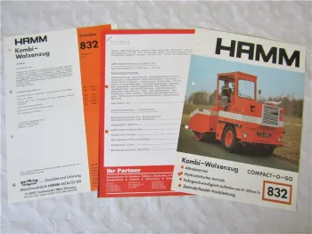 Prospekt Hamm Compact-O-Go 832 Kombi-Walzenzug + Preisliste und Angebot 70er