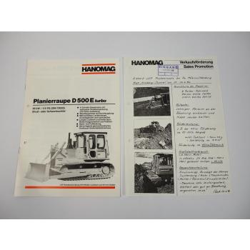 Prospekt Hanomag D500E turbo Planierraupe 1986