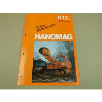 Prospekt Hanomag K12c Laderaupe 135 PS von 1972