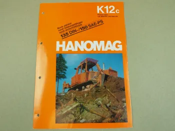 Prospekt Hanomag K12c Planierraupe 135 PS von 1972