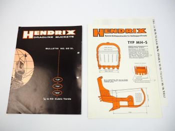Prospekt Hendrix LS TS HS MHS Schleppschaufeln ca. 1980er Jahre