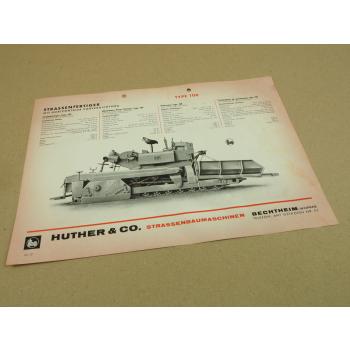 Prospekt Huther & Co Bechtheim Worms Straßenfertiger Type 100 von 1957