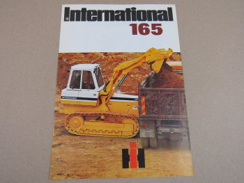 Prospekt IHC International Harvester 165 Laderaupe mit D-310 Motor 85 PS
