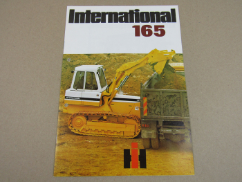 Prospekt IHC International Harvester 165 Laderaupe mit D-310 Motor 85 PS ca 1972