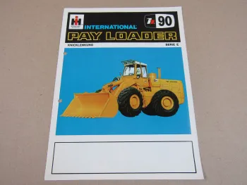 Prospekt IHC International Harvester 90 Serie E PayLoader mit Knicklenkung