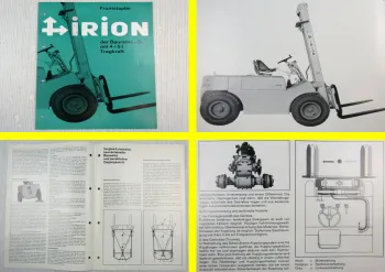 Prospekt Irion 40 S Se und 50 SFrontstapler Baureihe S 4 + 5t Tragkraft 04/1969