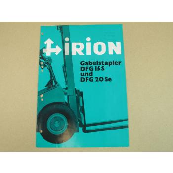 Prospekt Irion DFG15S DFG20Se Gabelstapler 1977