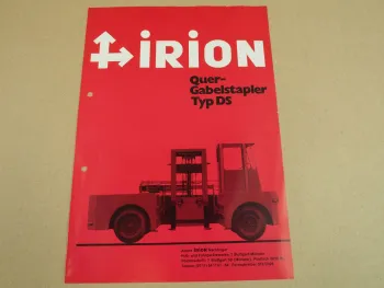 Prospekt Irion DS Quergabelstapler DFQ 45/19/00 DS von 1970