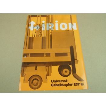 Prospekt Irion ESY18 Universal Gabelstapler 10/1970
