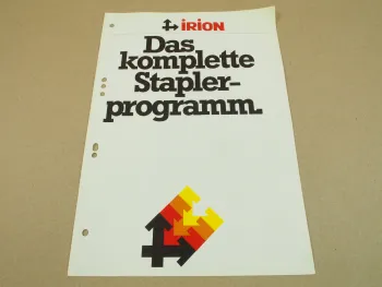 Prospekt Irion Staplerprogramm 5/1978 DFG TFG ESY EFY und Hubwagen