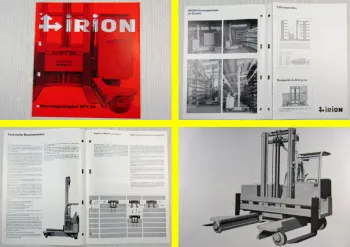 Prospekt Irion Vierwegestapler EFY30 originale Ausgabe 03/1980 Broschüre