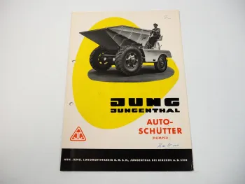 Prospekt Jung Jungenthal K40 Autoschütter Dumper 1956