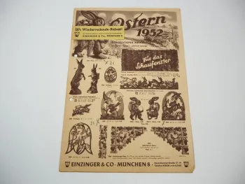 Prospekt Katalog Ostern Spielzeug Einzinger & Co. München 1952