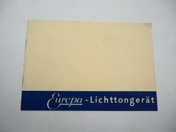 Prospekt Klangfilm Europa Lichttongerät Film Kino Theater Apparat 1930er Jahre