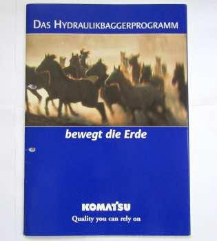 Prospekt Komatsu Das Hydraulikbaggerprogramm PC 130 bis 750SE und PW 130 170ES
