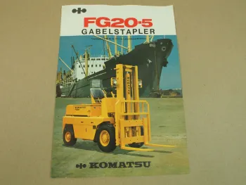 Prospekt Komatsu FG20-5 Gabelstapler mit technischen Daten