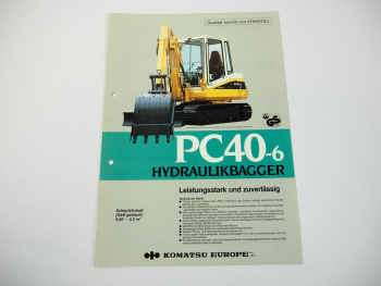 Prospekt Komatsu PC40-6 Hydraulikbagger 1988