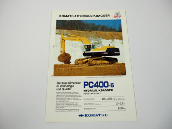 Prospekt Komatsu PC400-5 Hydraulikbagger 1990