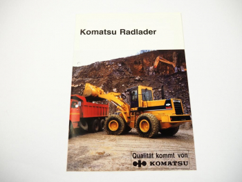 Prospekt Komatsu WA 40 bis 800 Radlader Übersicht 1988