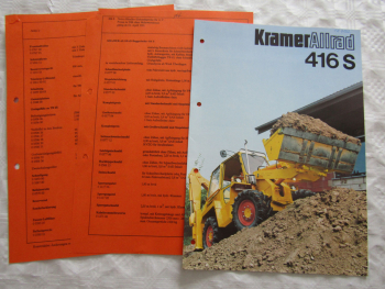 Prospekt Kramer Allrad 416S Baggerlader 9/1991 mit Netto Händlerpreisliste