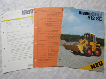 Prospekt Kramer Allrad 512SE Schaufellader 1988 und Netto Händler Einkaufspreis
