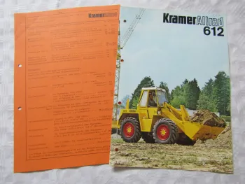 Prospekt Kramer Allrad 612 Schaufellader von 3/1984 + Händler EinkaufsPreisliste